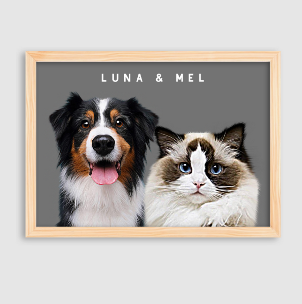 Quadro Personalizado Pintura 2 Pets