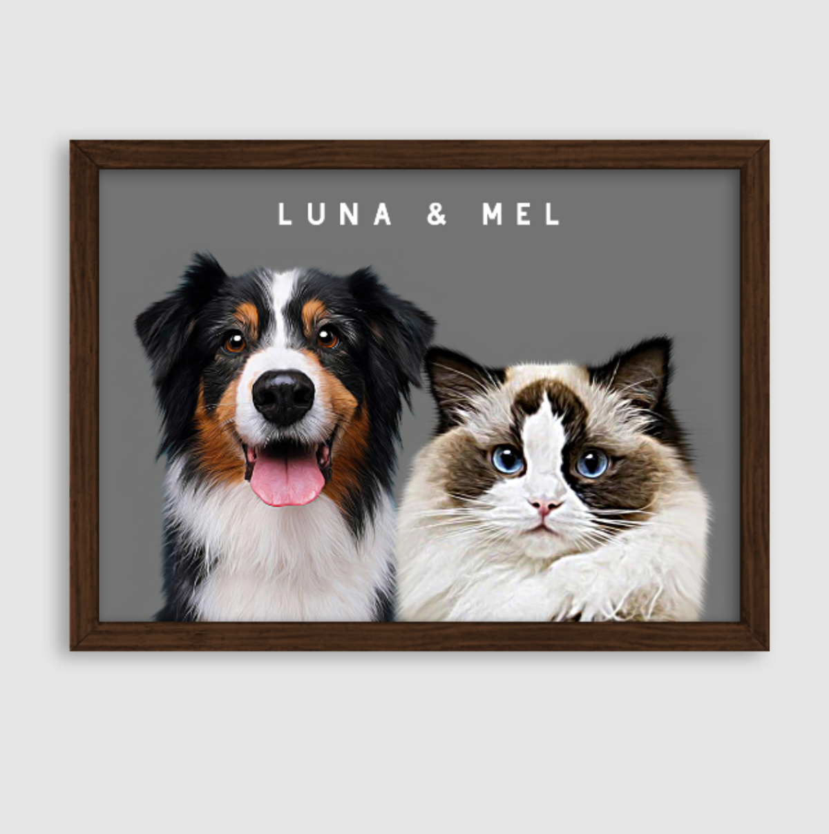 Quadro Personalizado Pintura 2 Pets