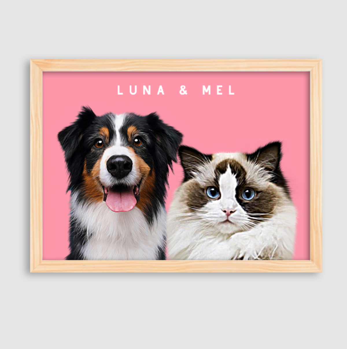 Quadro Personalizado Pintura 2 Pets