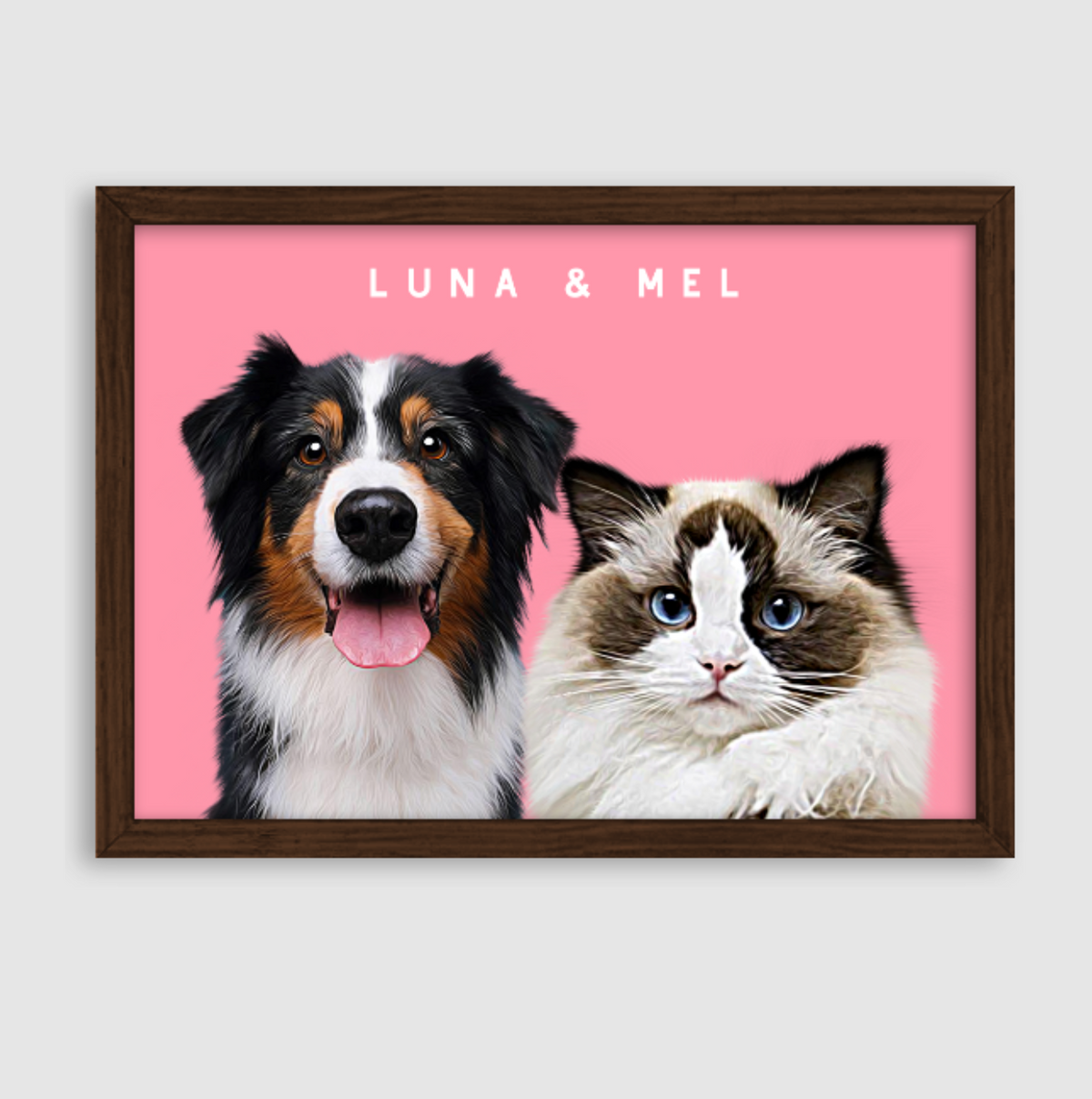 Quadro Personalizado Pintura 2 Pets