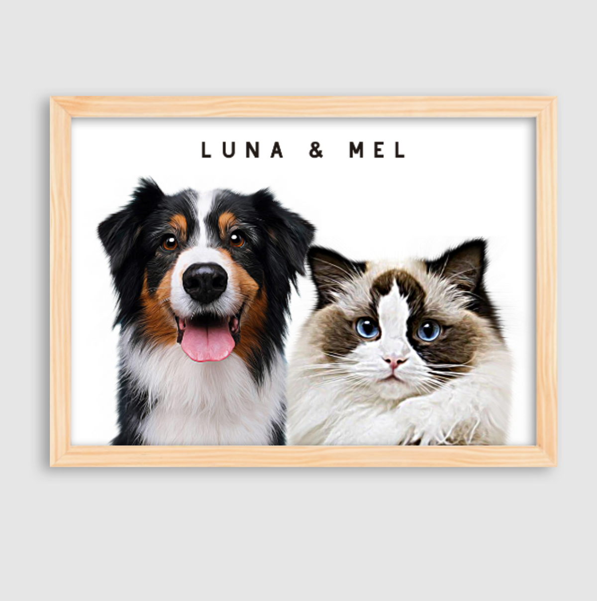 Quadro Personalizado Pintura 2 Pets