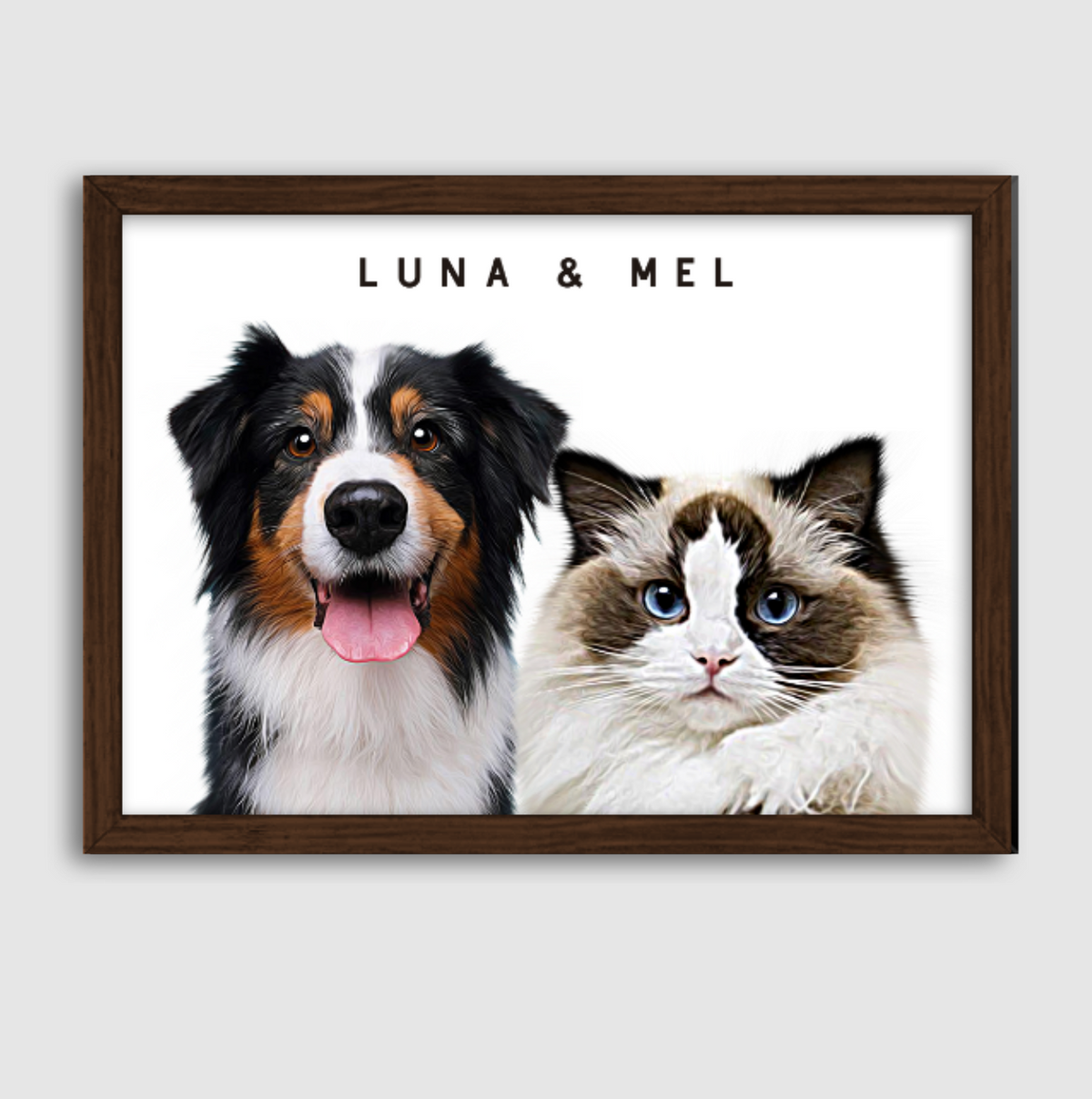 Quadro Personalizado Pintura 2 Pets