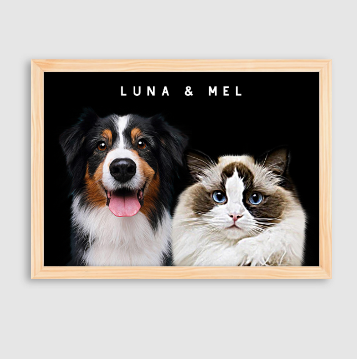 Quadro Personalizado Pintura 2 Pets