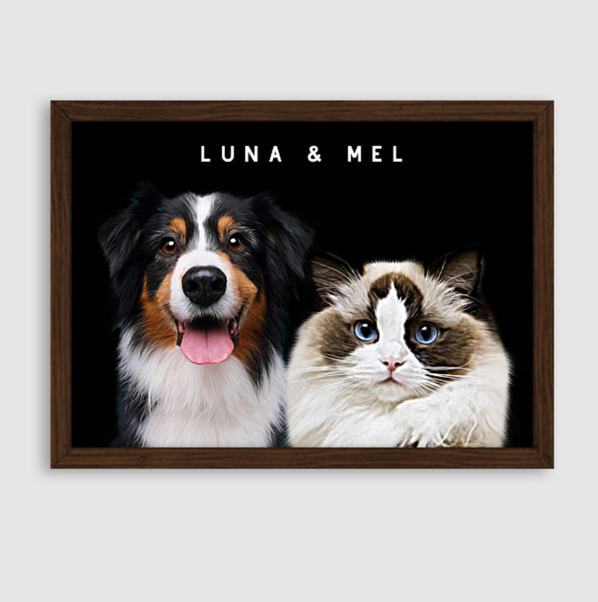 Quadro Personalizado Pintura 2 Pets