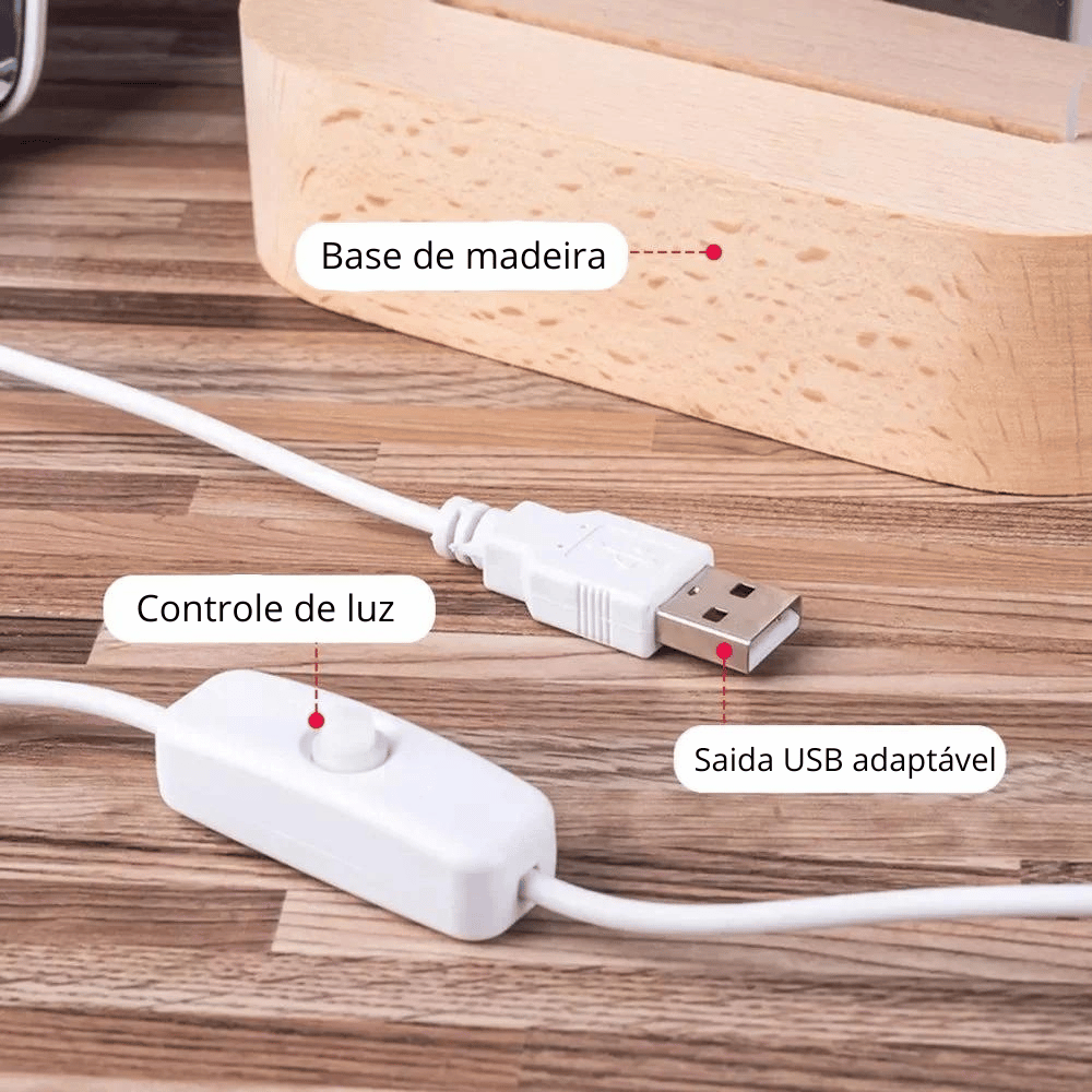 Porta-Retrato Personalizada Pet com LED